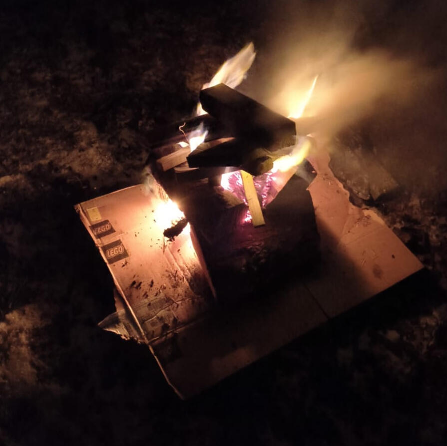 Nočný zimný oheň Nočný oheň